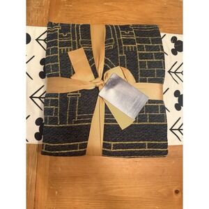 Disney Parks Castle WDW Throw Navy & Gold Throw Blanket 50x60 New With Tag 2025